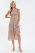 Taupe Smocked Top Maxi Dress(W390)