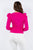 Hot Pink Puff Sleeve Sweater Top(982)