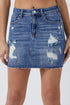 Risen Distressed Denim Skirt(W195)