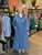 Blue Cotton Gauze Maxi Dress(w820)