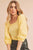 Yellow 3/4 Bubble Sleeve Top(W880)