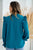 Teal Ruffle Detail Blouse(153)