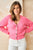 Pink Button Front Sweater Cardigan(157)