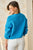 Blue Button Front Sweater Cardigan(156)