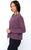 Grape Mineral Wash Tie Front Sweatshirt(W477)