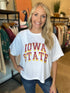 “Iowa State” Cropped Graphic Tee(W452)