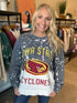 Paint Splatter “Iowa State” Graphic Sweatshirt(W453)