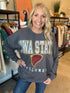 Charcoal “Iowa State” Graphic Sweatshirt(W456)