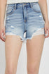 Risen High Rise Distressed Light Denim Shorts(WRDS6089)