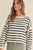 Ivory/Black Stripe Dolman Sweater(209)