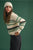 Cream/Green/Black Textured Sweater(249)