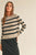 Mocha/Black Stripe Soft Cropped Sweater(226)