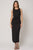 Black Ribbed Knit Maxi Dress(W995)