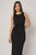 Black Ribbed Knit Maxi Dress(W995)