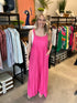 Pink Wide Leg Overalls(W872)