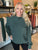 Moss Green Mockneck Pocket Sweater(W469)