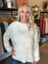 Ivory Mockneck Pocket Sweater(W468)