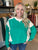 Green/Beige Colorblock Sweatshirt(W458)