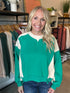 Green/Beige Colorblock Sweatshirt(W458)