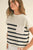 Black Stripe Short Sleeve Sweater(239)