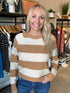 Honey Stripe Soft Fuzzy Sweater(172)