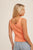 Orange Light Sweater Ribbed Tank(W949)