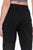 Black Cotton Twill Athleisure Jogger Pants(W734)