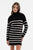 Black Stripe Sweater Dress(W531)