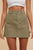 Olive Denim Cargo Skirt(922)