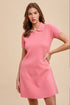 Pink Polo Tee Dress(778)