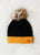 Black & Gold Knit Beanie(H404)