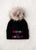 Black “Merry & Bright” Knit Beanie(H403)