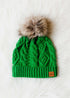 Bright Green Knit Beanie(H408)