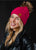 Bright Pink Knit Beanie(H409)