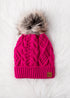 Bright Pink Knit Beanie(H409)