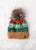 Camel/Green/Orange Patterned Knit Beanie(H414)