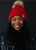 Red Cable Knit Beanie(H410)