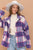 Purple Plaid Fleece Fuzzy Jacket(262)