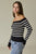 Black Stripe Off Shoulder Sweater(258)