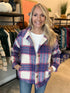 Purple Plaid Fleece Fuzzy Jacket(262)