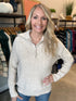 Ivory 1/4 Zip Fuzzy Sweater Pullover(257)