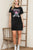 Black Mineral Wash Graphic Tee Dress(782)