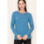 Teal Soft Light Ribbed Knit Sweater(322)