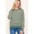 Sage Stripe Light Knit Sweater(308)