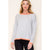 Gray Stripe Light Sweater with Coral Trim(324)