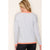 Gray Stripe Light Sweater with Coral Trim(324)