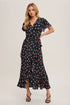 Floral Wrap Style Maxi Dress(W178)