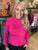 Fuchsia Mockneck Ribbed Sweater(174)