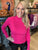 Fuchsia Mockneck Ribbed Sweater(174)