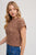 Brown Crochet Detail Lightweight Sweater(W182)